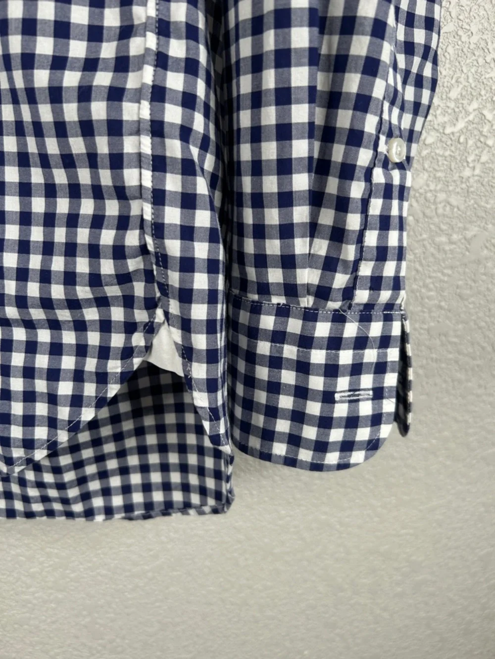 J. Crew Men's Ludlow‎ Blue & White Check Long Sleeve Classic Button Down Shirt